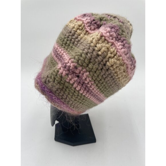 Handmade Multicolor Crochet Beanie Hat Winter Warm Cap - Picture 3 of 3